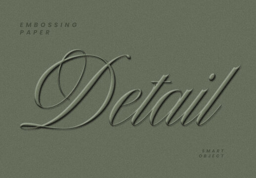 Embossed Paper Text Effect