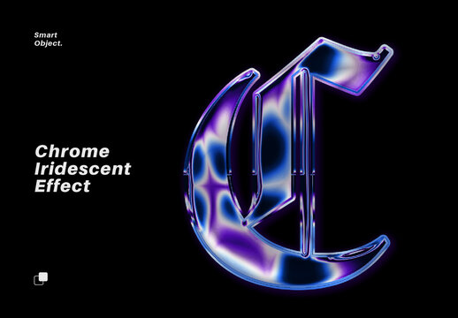 Gothic Chromatic Iridescent Text Effect