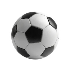 Fototapeta premium A classic black and white soccer ball, ready for the game transparent background