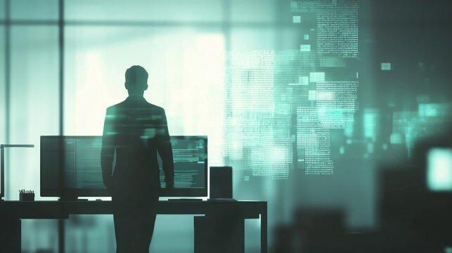 Office silhouette person