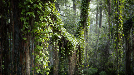 Enchanted Jungle Canopy: Ebrace the Mystique of Untaed Vines Draping Nature's athway