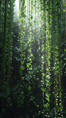 Enchanted Jungle Canopy: Ebrace the Mystique of Untaed Vines Draping Nature's athway