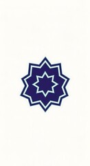 Fototapeta premium Dark blue starburst design element symbol.