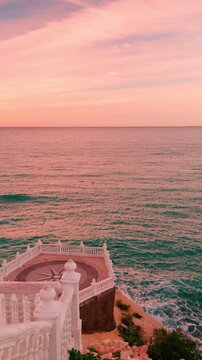 Benidorm balcony of the mediterranean sea at sunset