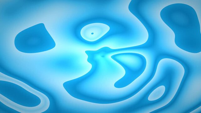 Bright Cyan Blue Abstract Wavy Energy Flow Loop Light Glow