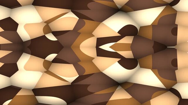 Brown Beige Abstract Organic Cell Pattern Loop