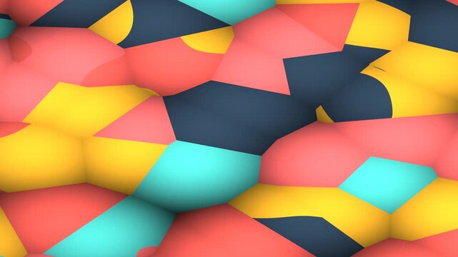Colorful Organic Cells Flowing Motion Background Abstract Cells