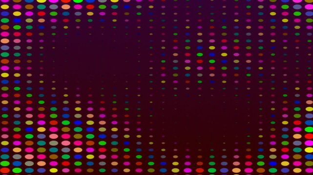 Colorful Hexagonal Dots Pattern Animation Loop Background