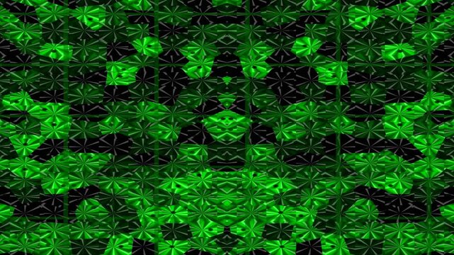 Bright Green Abstract Geometric Pattern Loop Motion Graphic