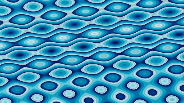 Cool Blue Abstract Psychedelic Waves Motion Loop
