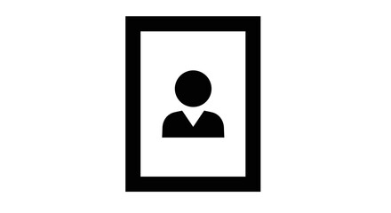 Fototapeta premium Person Icon in Black Frame.