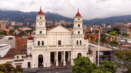 Obraz premium Envigado, Antioquia - Colombia. February 8, 2026. Santa Gertrudis Parish is a Colombian Catholic church.