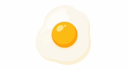 Fresh Fried Egg Isolated on White Background for Breakfast