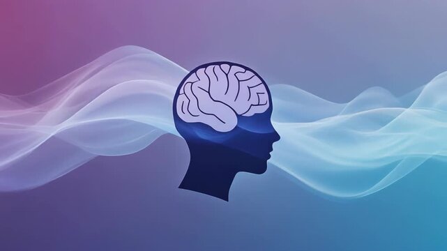 Abstract visualization of human brain activity and thought processes. 4k Footage Video