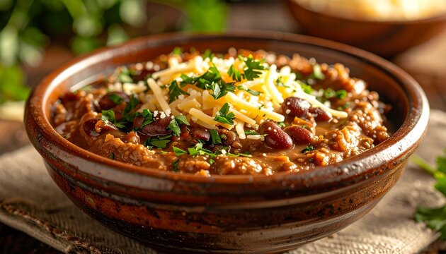 Creamy Refried Beans Tex-Mex Side Dish. Traditional Tex-Mex Food