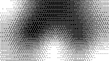 Bitmap effect Halftone Texture Gradient Pixel Dot. For web design app interfaces marketing graphic. Vector illustration