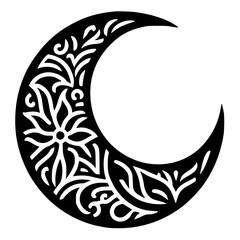 Ethnic crescent moon silhouette © Breck