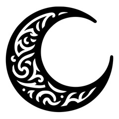 Ethnic crescent moon silhouette © Breck