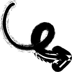 Collection of arrows in brush stroke