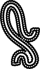 Line doodle with dotted bold. Decoration fun for children, party