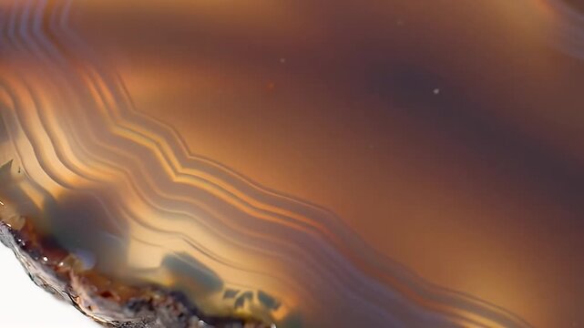 Agate Stone Showcasing Unique Brown Patterns with Polished Surface