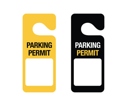 Parking Permit Car Mirror Hanger Template. Customizable Template for Vehicles, Reserved Parking, Event Passes, and Access Control. Perfect for Offices, Apartments, Hotels, and Businesses
