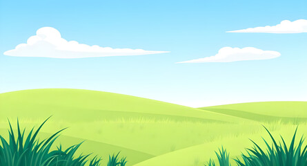 meadow, grassland, field, green, pasture, plain, nature, landscape, scenery, countryside, rural, outdoor, horizon, farmland, sky, bluesky, clouds, cloudscape, daylight, sunlight, sunny, bright, fresh, © mrpixel