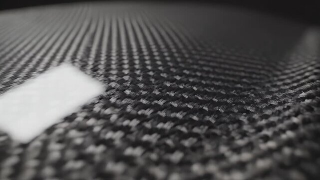 Close-up of a dark, textured material with a bright white rectangular highlight