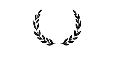 Obraz premium laurel, wreath, award, silhouette, victory, honor, achievement, success, champion, winner, prize, medal, excellence, prestige, glory, triumph, emblem, symbol, badge, crest, decorative, ceremonial, rec