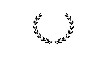 laurel, wreath, award, silhouette, victory, honor, success, achievement, champion, winner, excellence, prestige, glory, triumph, emblem, symbol, badge, crest, decorative, ceremonial, recognition, acco