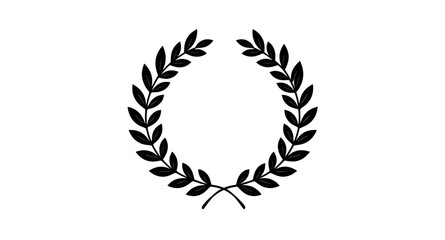laurel, wreath, award, silhouette, victory, honor, achievement, success, champion, winner, excellence, prestige, glory, triumph, emblem, symbol, badge, crest, decorative, ceremonial, recognition, acco