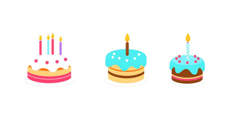 cake, birthday, candle, cartoon, illustration, icon, dessert, sweet, celebration, party, festive, fun, cute, colorful, frosting, icing, bakery, baked, food, treat, candlelight, wish, surprise, anniver