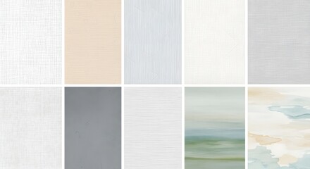 Fototapeta premium Collection of textured backgrounds in neutral tones for design