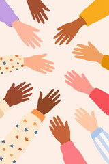 Diverse Hands Circle Illustration