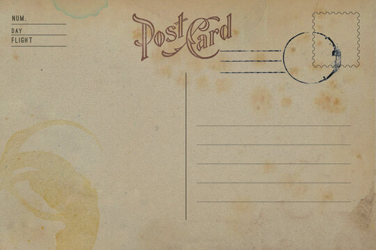 Blank of the old postcard with space for text
