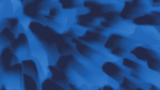 Microscopic 3d illustration of blue cell patterns and liquid wave energy creating a seamless abstract background with water texture and scientific biology motion