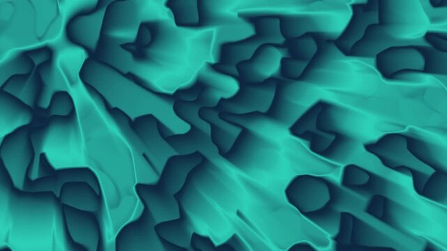 Vibrant teal abstract pattern with dynamic movement and depth