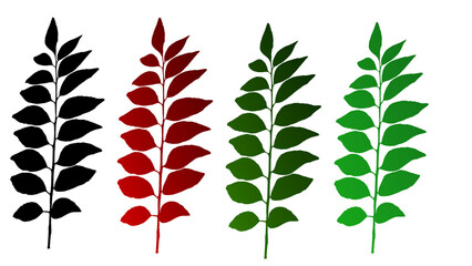 red and green leaves