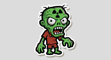 Cartoon Zombie Character Illustration.