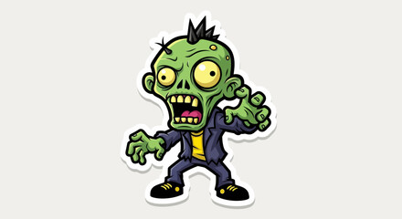 Cartoon Zombie Character Illustration.