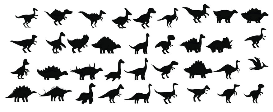 Collection of Multicolored Dinosaurs