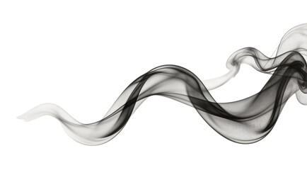Abstract smoke-like curved lines on white background, showcasing fluid movement and soft, wavy forms. Ideal for artistic design, graphic elements, or decorative backgrounds.