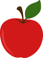 Fototapeta premium Red Apple Vector Illustration Isolated