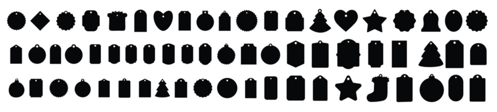 price tags and gift cards christmas tag labels set label