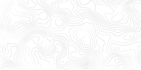 Geography landscape Topo contour map on white background, Topographic contour lines. Seamless pattern with lines Topographic map. Geographic mountain relief diagram line wave carve pattern.  © jr graphics