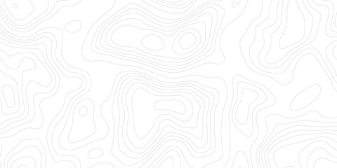 Geography landscape Topo contour map on white background, Topographic contour lines. Seamless pattern with lines Topographic map. Geographic mountain relief diagram line wave carve pattern. © jr graphics