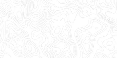 Geography landscape Topo contour map on white background, Topographic contour lines. Seamless pattern with lines Topographic map. Geographic mountain relief diagram line wave carve pattern. © jr graphics