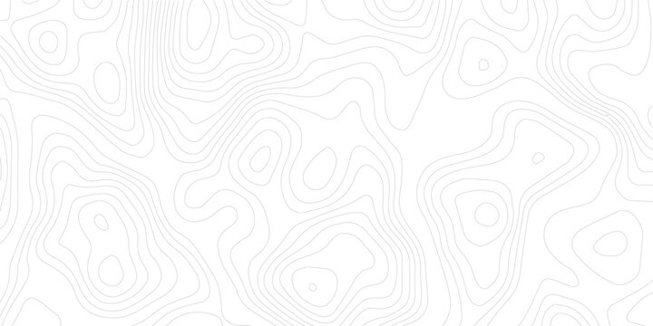 Geography landscape Topo contour map on white background, Topographic contour lines. Seamless pattern with lines Topographic map. Geographic mountain relief diagram line wave carve pattern.