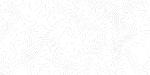 Geography landscape Topo contour map on white background, Topographic contour lines. Seamless pattern with lines Topographic map. Geographic mountain relief diagram line wave carve pattern. © jr graphics