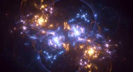 Obraz premium Vibrant cosmic explosion in deep space